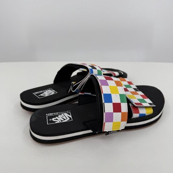 VANS Cayucas Sandals size 5 Women's Multicolor Checkerboard Dual Strap - Picture 7 of 11